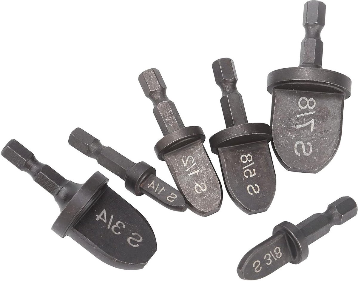 Expander Set voor Stalen Buizen, 6 Stuks, Hexagon Grip, Voor Airconditioning en Koperbuizen, Diverse Maten en Toepassingen