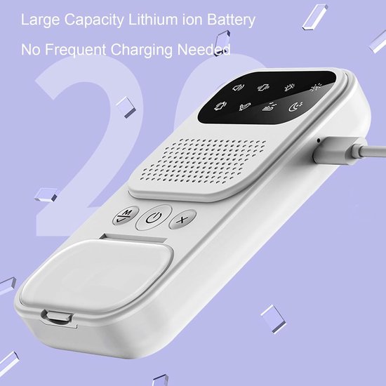 Sound Sleeping Machine, Draagbare Machine voor Witte Ruis met Slimme Geluidsaanpassingen, Wekfunctie, Minimalistische Wekker voor Slaaproutine Kantoor of Klaslokaal van Merkloos — afbeelding 3