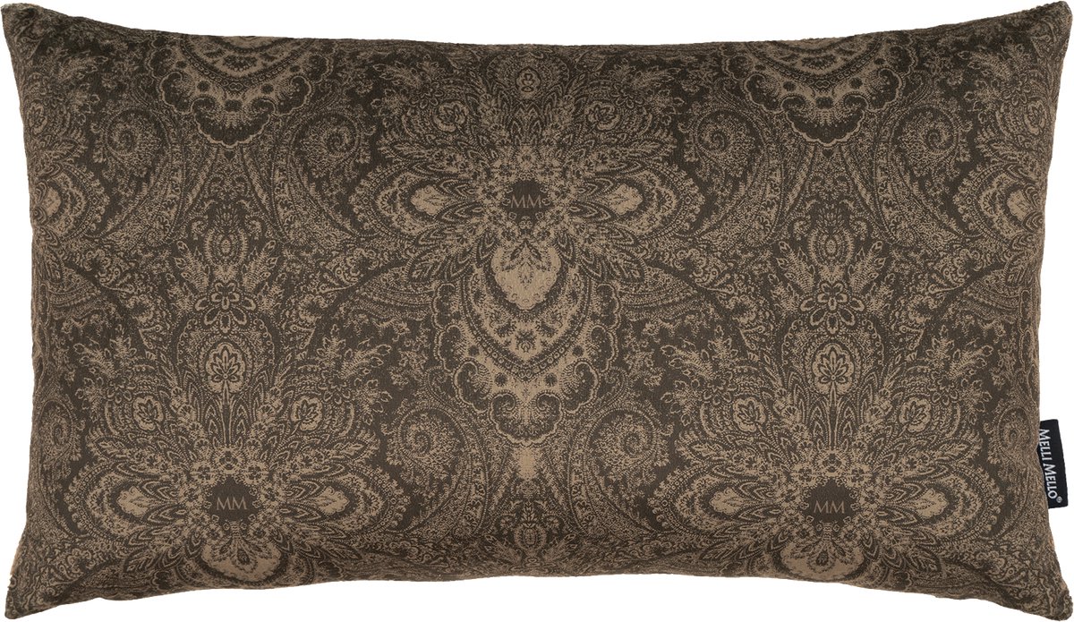 Melli Mello - Paisley World Sierkussen - 30x50 cm - Velvet - Diepbruin - Klein