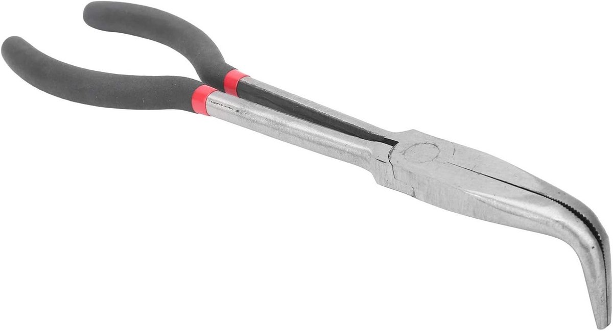 Verlengde Handgreep Tangen, 11 Inch 280mm Punttangen, 90 Graden Gebogen Bending Tangen voor Metaalbewerking en Reparatie Tools