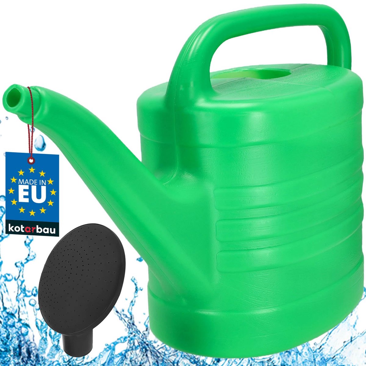 KOTARBAU® Gieter, Kunststof, 4,5 L, Groen, Plantengieter, Afneembare Broes, Voor Binnen En Buiten, Bloemengieter, Gieter voor Binnen, Ergonomisch Ontwerp