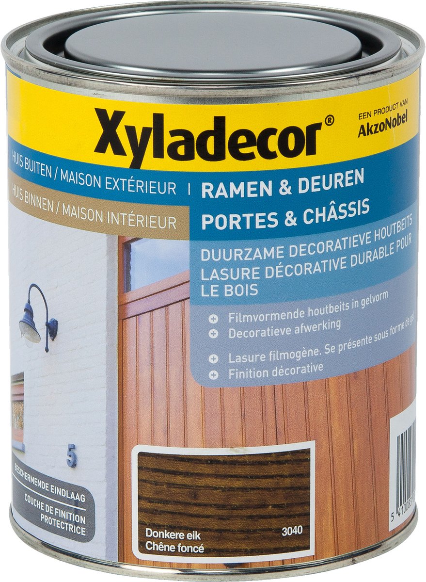 Xyladecor - Ramen & Deuren (Solvent) - Donkere Eik - 0,75 L
