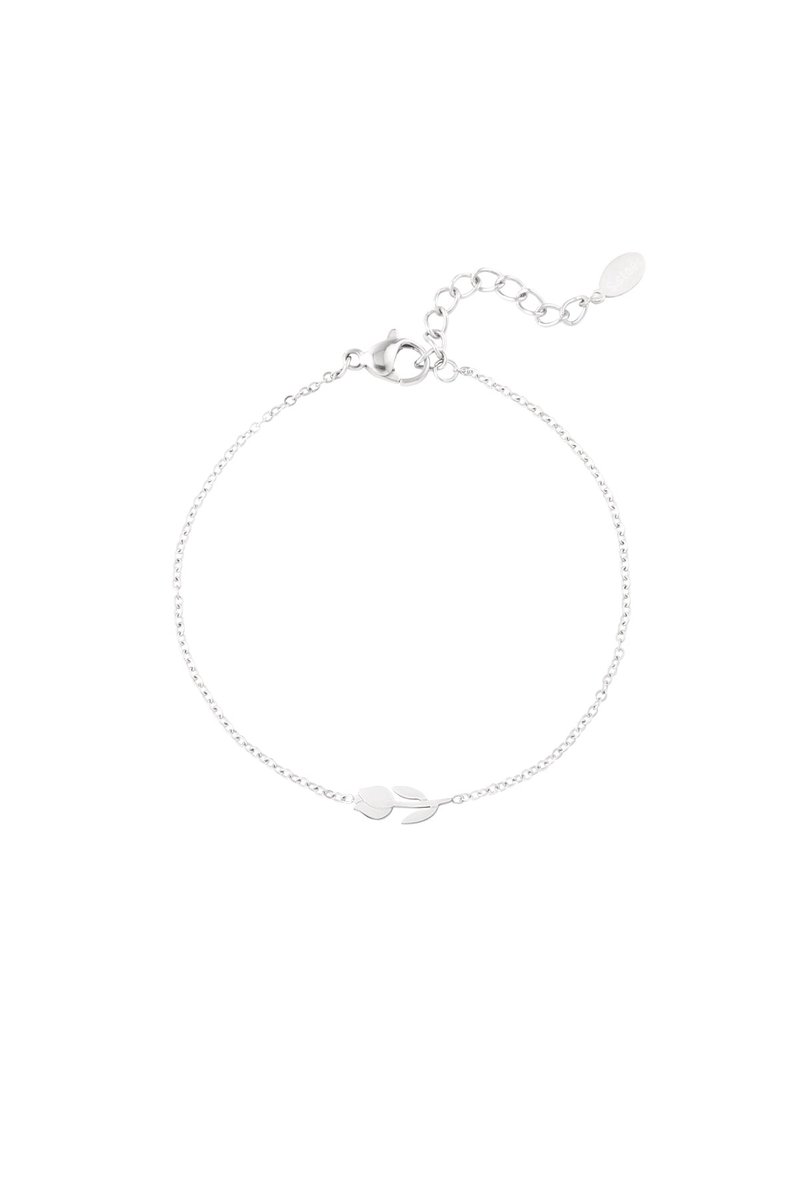 Tulpen armband - Roestvrij staal - Verkleurt niet - Goudlief.nl - Zilver