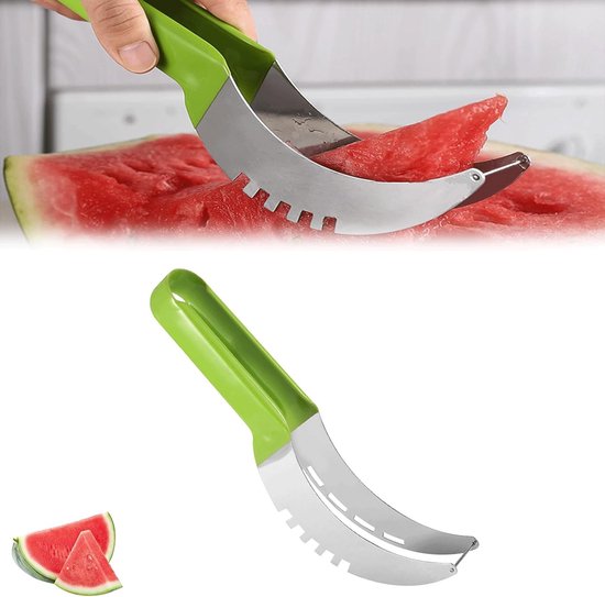 Snijtool Rond Multifunctionele RVS Fruit Cutter voor Watermeloen, Meloen en Papaja ...