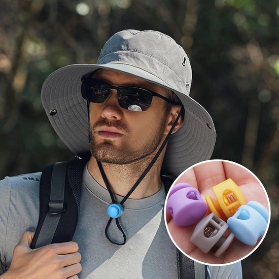 12 pcs dubbele gat koordstopper - 2 gekleurde koordclips - koordsluiting - kleurrijke plastic stoppers - verstelbare elasticiteit - optimaal voor koord - koorden - bandklem van Merkloos — afbeelding 3