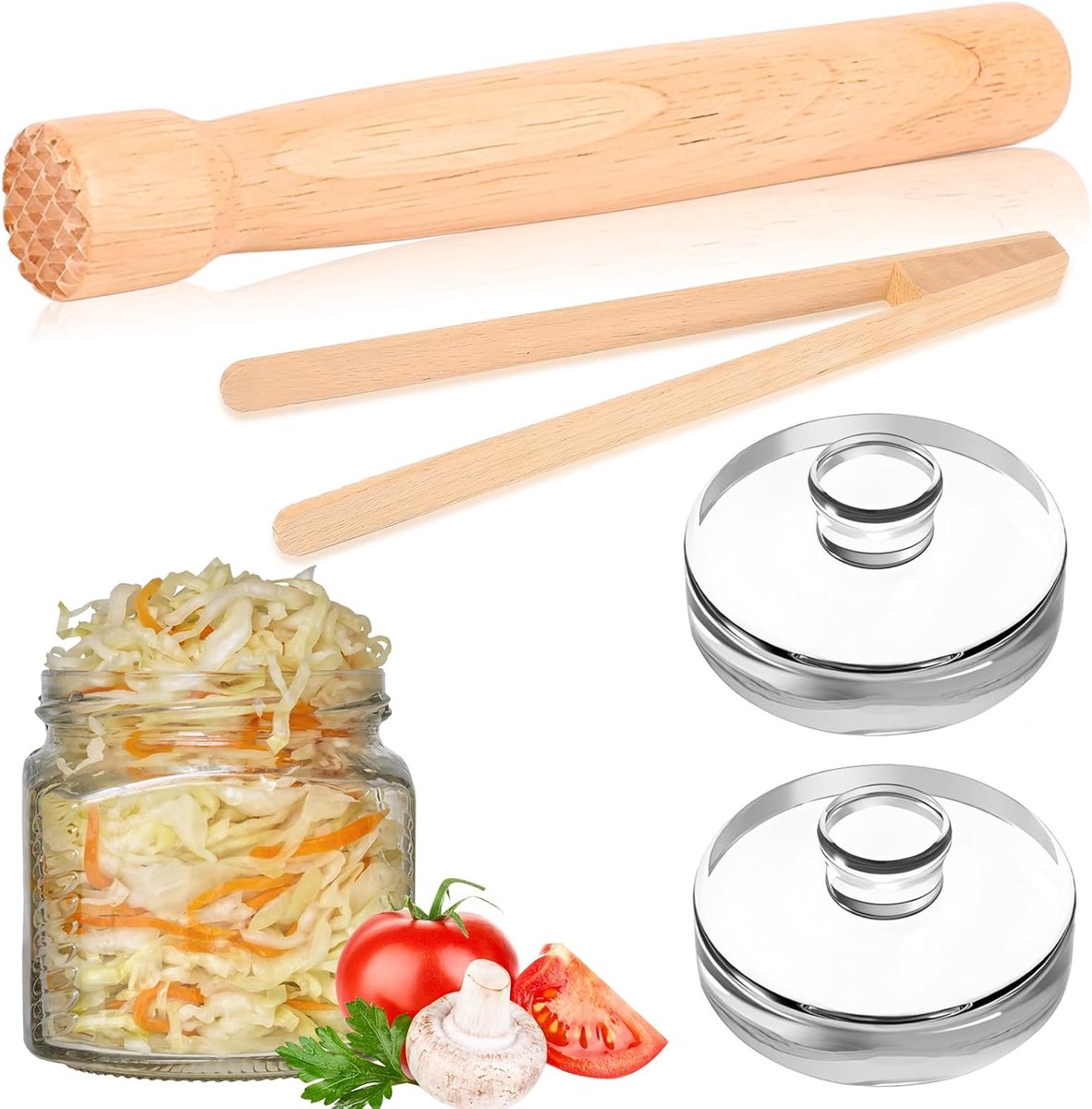 Glazen Fermentatie Gewichten en Accessoires voor Zuurkool en Groenten