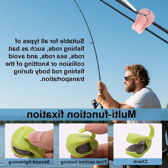 Multifunctionele Rod Holders - 4 Stuks Draagbare Plastic Steunen voor Vissen, Geschikt voor Diverse Hengelgroottes en Perfect voor Strandgebruik — afbeelding 3