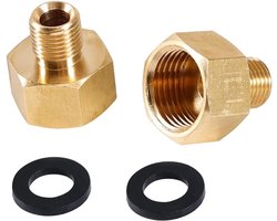 Gasfles Adapter Set - 2 Stuks, 1/2 Inch naar 1/4 Inch, Geschikt voor Gasfornuis, Kampeer Kooktoestel en LPG Aansluitingen