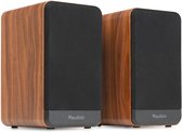 Boekenplank speakers - Audizio BS10 actieve speakerset - HiFi speakers met Bluetooth - 80W - Houtlook
