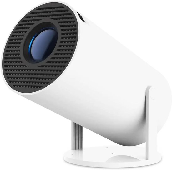 4K mini projector Android 11 met WiFi 6, Bluetooth 5.0, 180° draaibaar, 8000 lumen, 40-200 inch scherm
