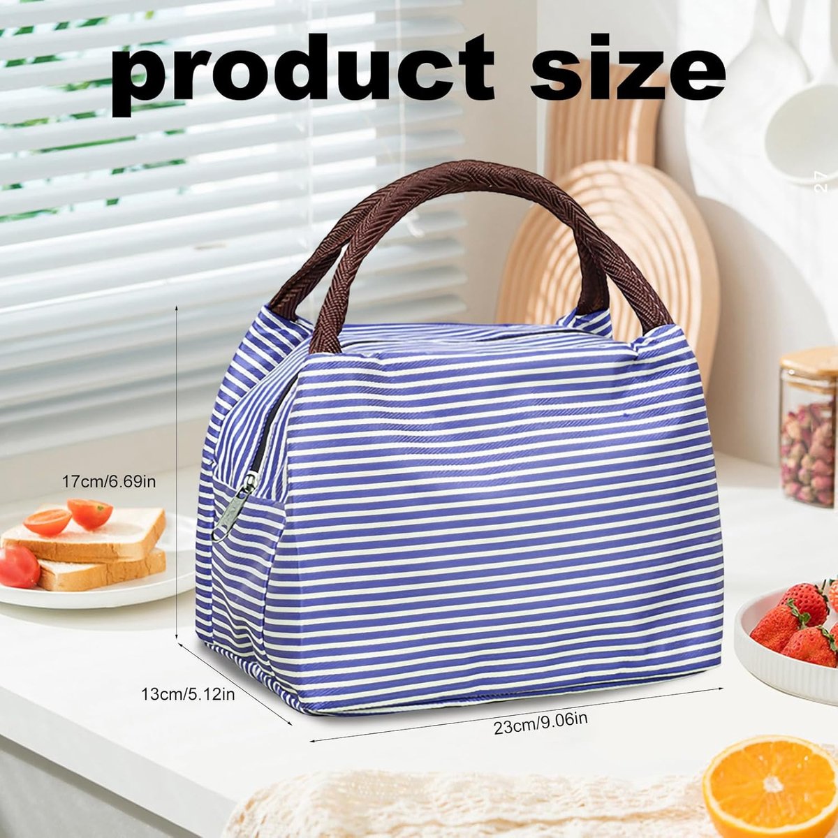 Thermal Bag – Kleine Lunchkoeler – Geïsoleerde Lunch Tas – Oxford Stof – Opvouwbare Lunchbox – School – Camping – Reizen – 23 x 17 x 13 cm – Draagbare Koeltas – Set van 2 — cadeau in Cadeau-ideeën - foto 8