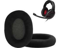 kwmobile 2x fluwelen oorkussens geschikt voor Sennheiser GAME ZERO / HD380PRO / PXC450 / PXC350 / PC350 / PC360 koptelefoons - Kussens voor over-ear-koptelefoon in zwart