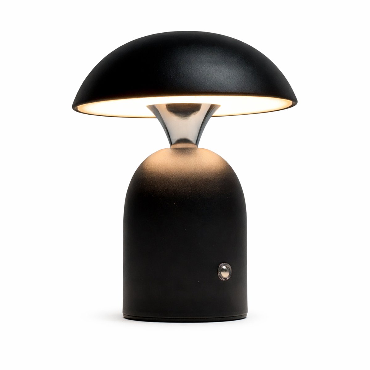 BOECK - Dimbare LED Tafellamp – Touch Bedienbaar – Draadloos Oplaadbaar – Modern Design – Sfeerlamp Zwart – 3 Lichtstanden – Nachtlamp / Bedlamp / Restaurant Lamp