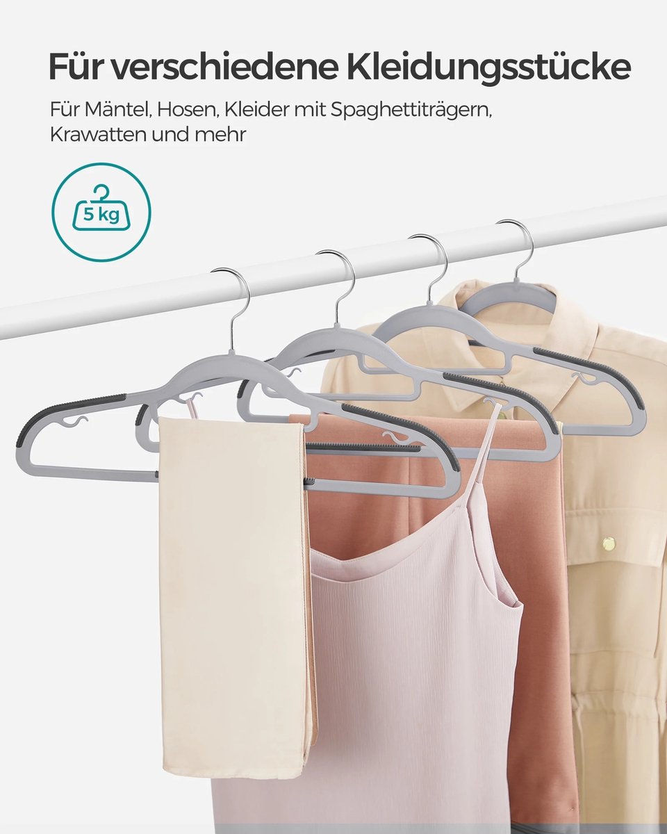 Kleerhangers - uJOY - Set van 20 - Zijhaken voor topjes en lingerie - Middenhaak voor sjaals, stropdassen en accessoires