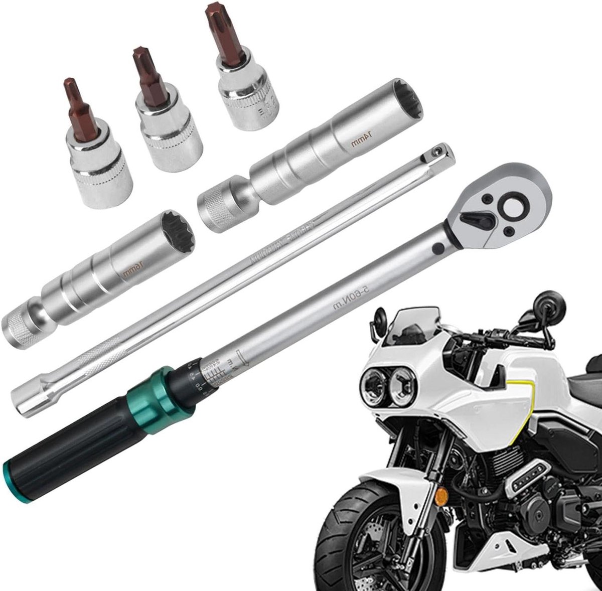 Magnetische Bougiedopset - Draaibare Bougiesleutel - Auto Onderhoud - 360 Graden Rotatie - 14 mm 16 mm - Zilver
