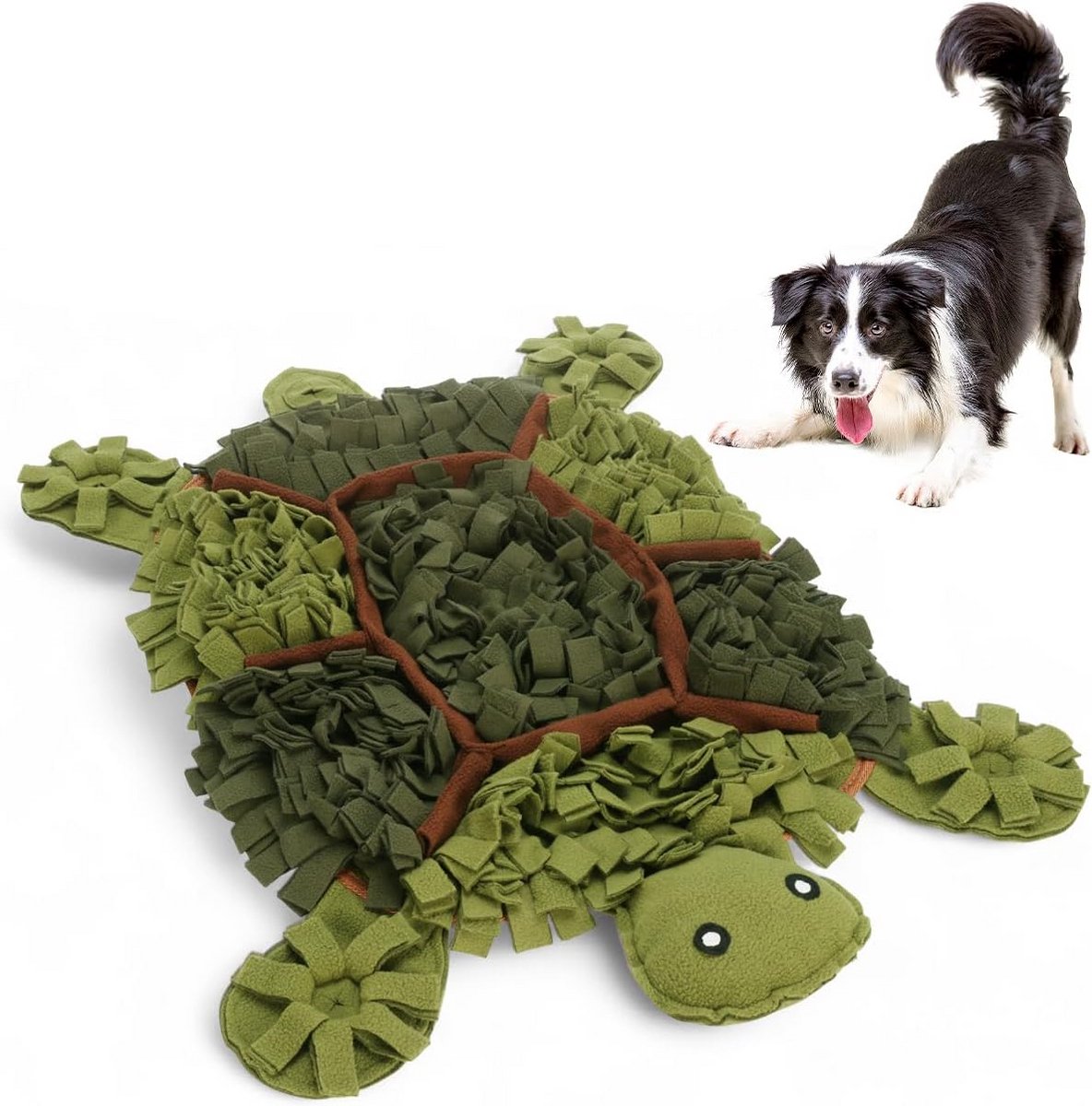 Snuffelmat voor honden schildpaddenontwerp 60 x 60 cm – slow feeder voermat mentale stimulatie verrijking puzzelvoeder hondenspeelgoed