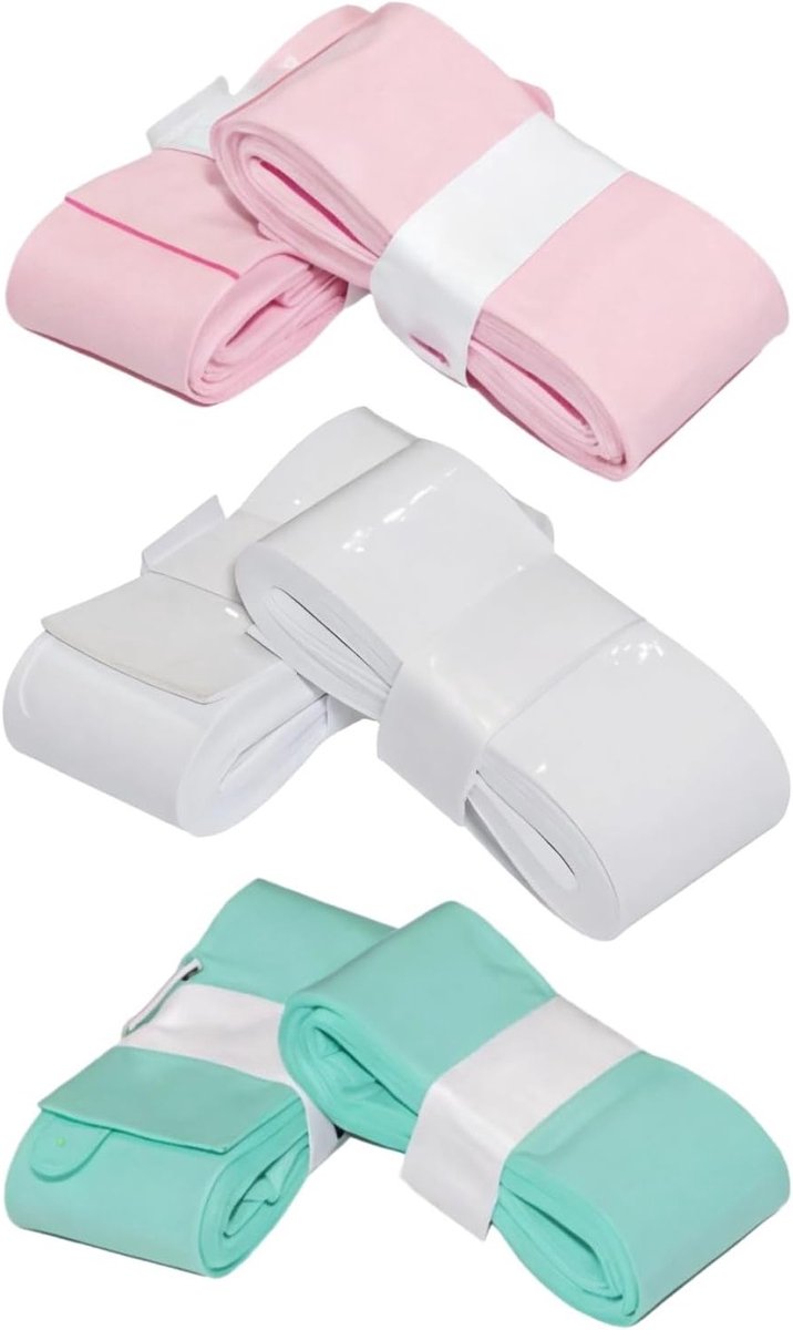 Schattige kattenpootmotief handgrepen van PU-leer voor badminton en tennis, 6 stuks antislip en zweetabsorberend