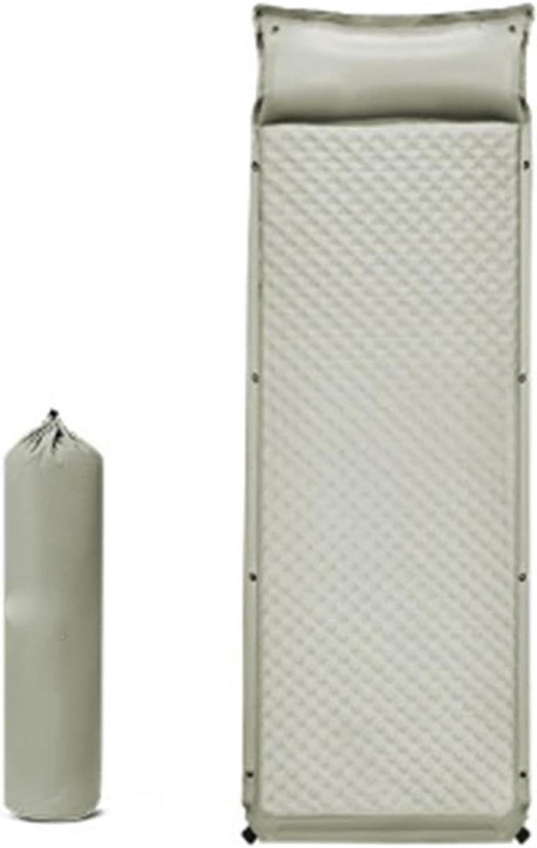 Opblaasbaar Kussen - Kampeer Matras - Buiten Ontspannen - Automatisch Opblazen - 5cm Dikte - Fruitgroen