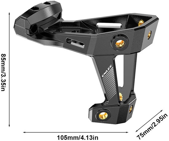 NordHaus Fiets Bidonhouder Adapter - Zadelhouder - Bidonhouder Verlenging - Dubbele Montage Mogelijkheid - 105 x 85 x 75 mm — afbeelding 3