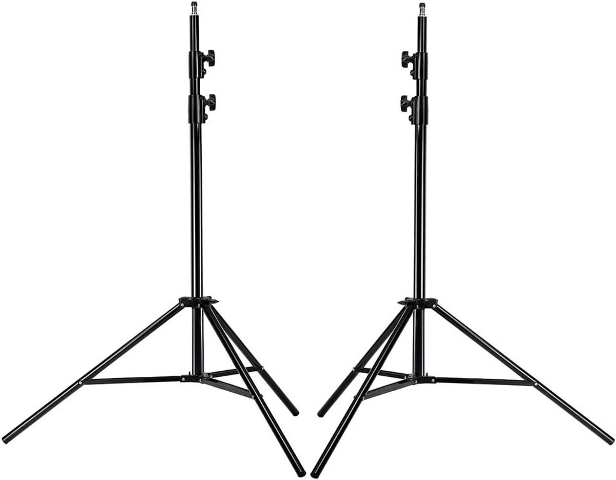 Professionele 260 cm Aluminium Statief Set voor Fotografie, Video en Portretverlichting - 2 Stuks Heavy Duty Tripods