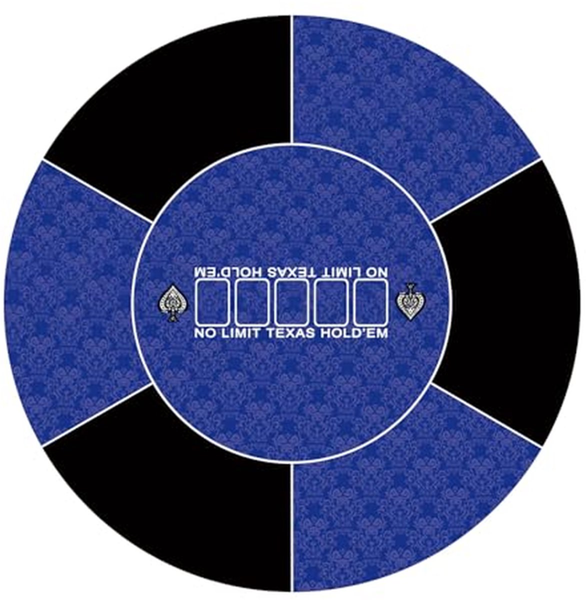 Ronde Pokermat voor 6-10 Personen - Opvouwbaar en Draagbaar voor Texas Hold'em en Blackjack