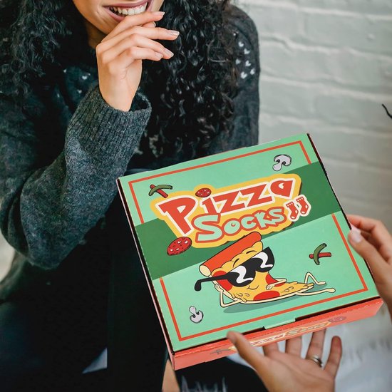 Grappige Pizza Sokken in Geschenkenverpakking - Kado Heren Dames — afbeelding 5