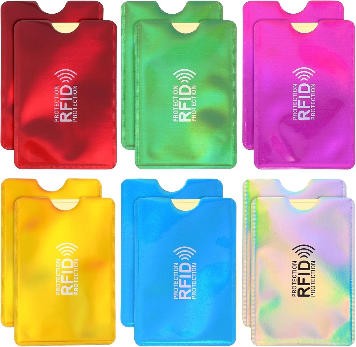 12x RFID Blokkerende Hoezen Set - Creditcard Bescherming tegen Identiteitsdiefstal - Slank & Waterdicht