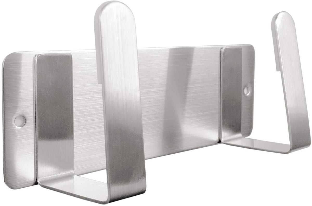 MTTproducts- Potdekselrek Wandmontage - Pannenrek - Roestvrij Stalen Organizerhouder - 3M Zelfklevend - Keukengereedschap - Afmeting 18x8x4,5 cm - Pan Dekselhouder