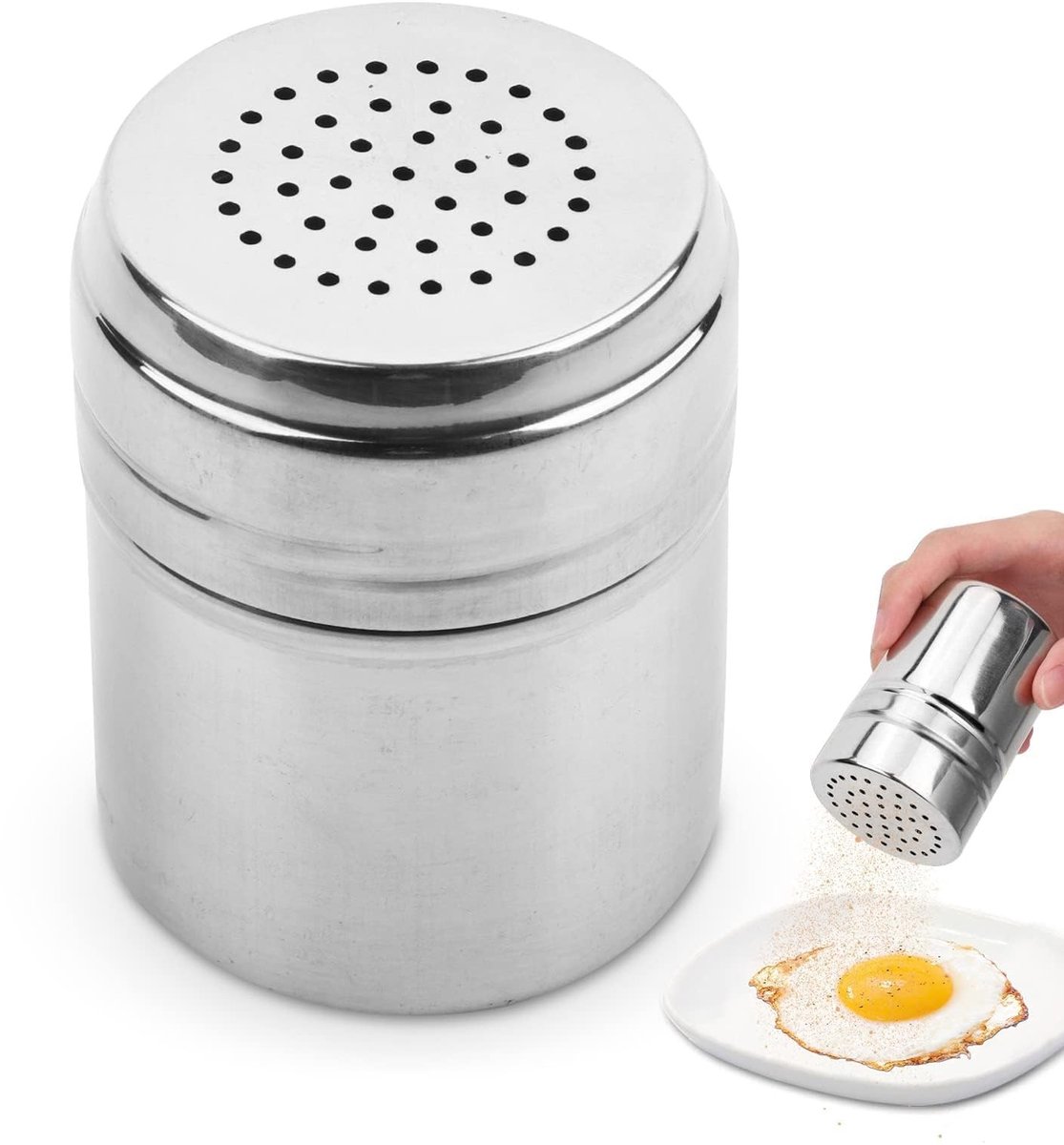 MTTproducts- Kruidenpot Roestvrij Staal - Kruidenfles - Specerij Pot - Zout/Peper Shaker - Handig Deksel - Voedingskwaliteit - Specerijpot