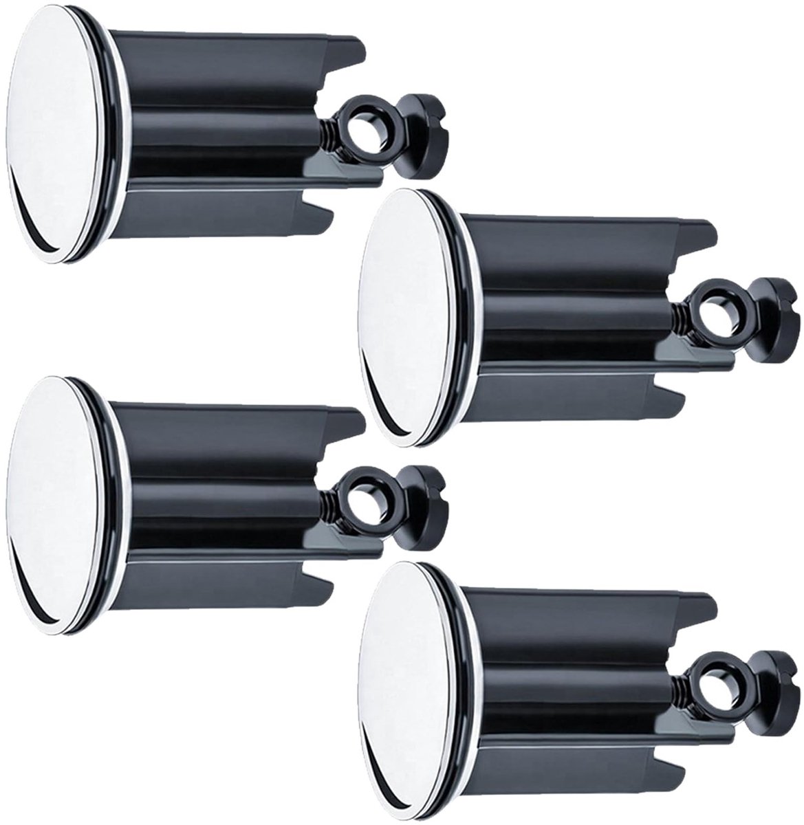 MTTproducts- Afvoerstop 4 Stuks - Wastafelstop - Badkuipstop - Excentrische Stop - Corrosiebestendig - Duurzaam ABS Kunststof