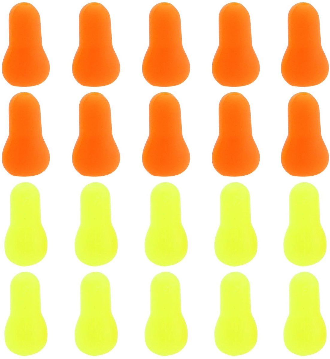 MTTproducts- Verbinder 40 Stuks - Vissen Accessoires - Koppelringen - Antitangle Beads - Fluorescerend Geel/Oranje - 10x5.5mm - Visaccessoires
