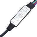Contrôleur LED RVB avec boutons pour le mode, la vitesse et la couleur.