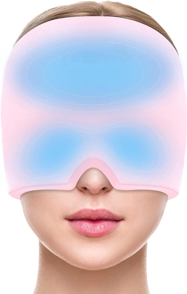 QIN® Ijsmasker - Migraine Masker - Oogmasker -Roze- 18cmx14cmx5cm