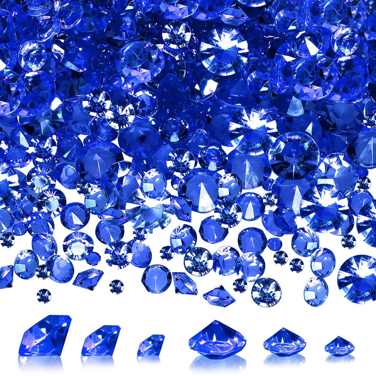 Byshayne- Acryl Kristallen 5000 Stuks - Blauw Diamanten - Tafeldecoratie - Kamerdecoraties - Decoratie Evenementen - 3mm/6mm/10mm Maten