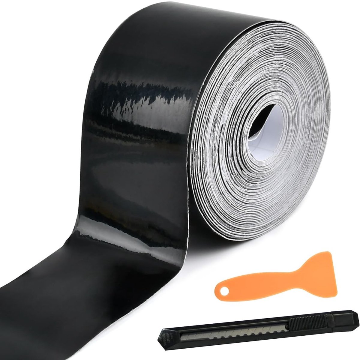 Cosensi- Vinyl Wrap Kit 3 Stuks - 15cm x 5m - Zelfklevend - Antikras - Auto Sill Protector - Glanzend Afwerking - Autovinyl