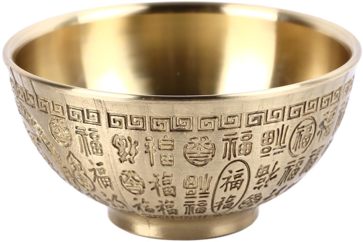 Cosensi- Offerkom Gouden Koper - Zegenkom voor Wierook - Rituele Kom - Decoratieve Kom - Meditatie Kom - Veelzijdig Gebruik - Wierookkom