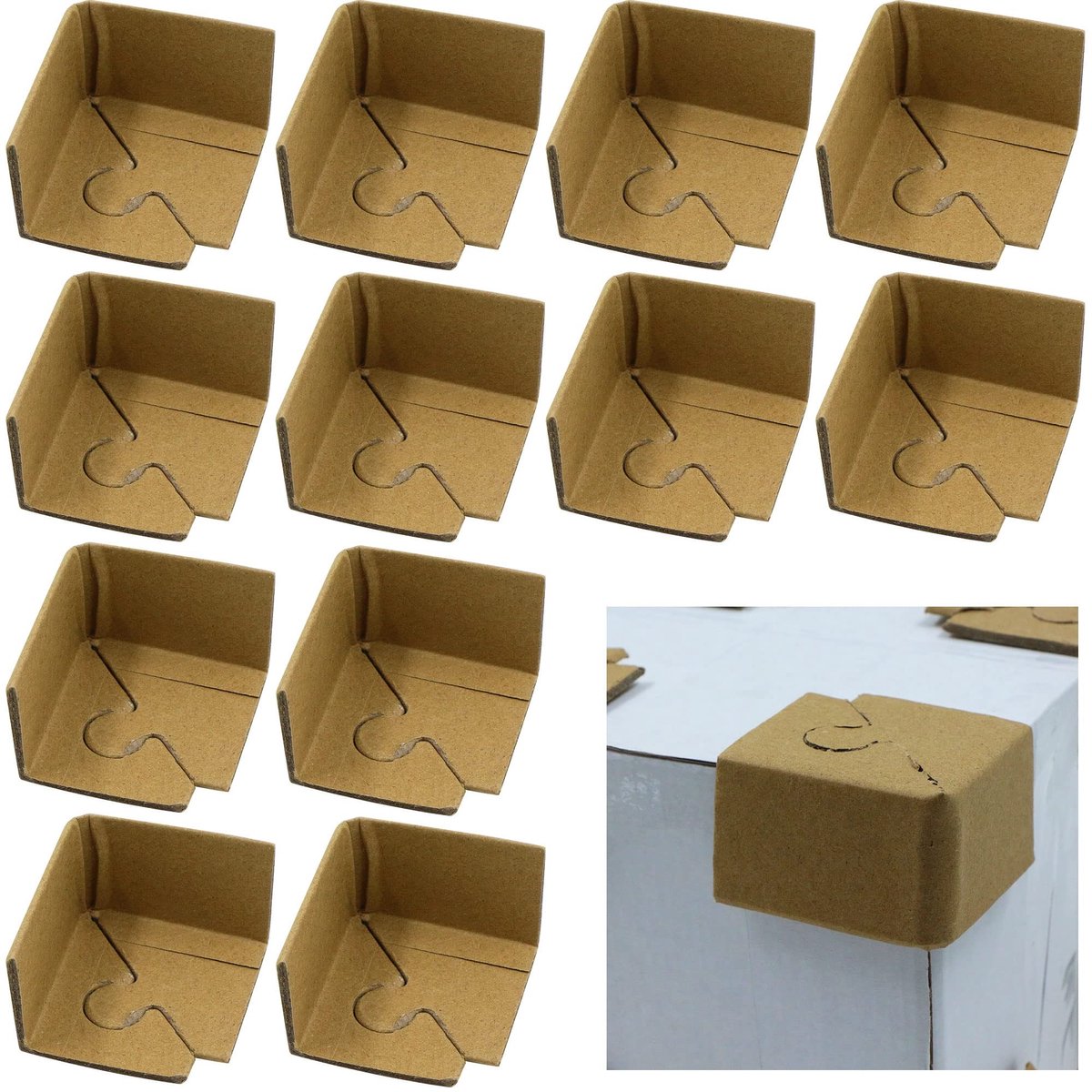 Cosensi- Hoekbescherming 20 Stuks - Karton - Verpakking - Bescherming Kunstwerken - Verzenddozen - Schokbestendig - 6 x 6 x 12 cm