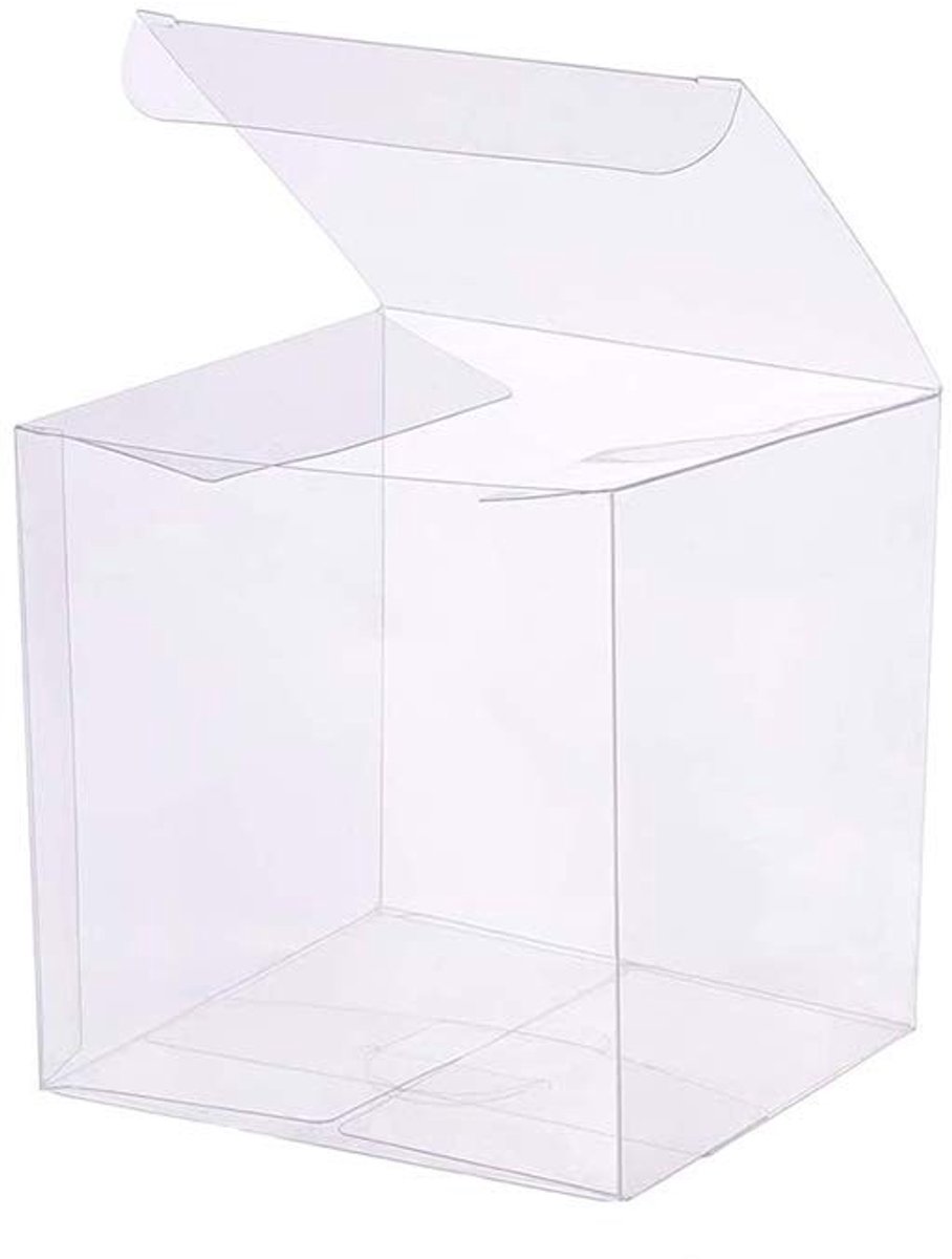 Cosensi- Geschenkdozen 10 stuks - Doorzichtige Dozen - PVC-materiaal - Kubusvormig - Eenvoudig te Monteren - 10 x 10 x 10 CM - Verpakkingsdozen