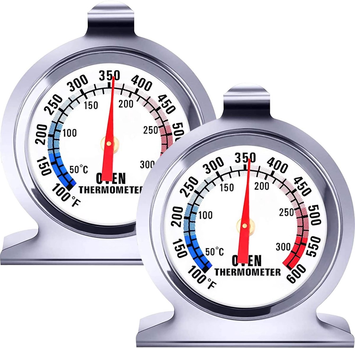 Cosensi- Oven Thermometer Ovenbestendig - Digitale/Oven Thermometer - RVS Thermometer - Grote Wijzerplaat - Temperatuurmeter voor Koken/Bakken - Keukenthermometer