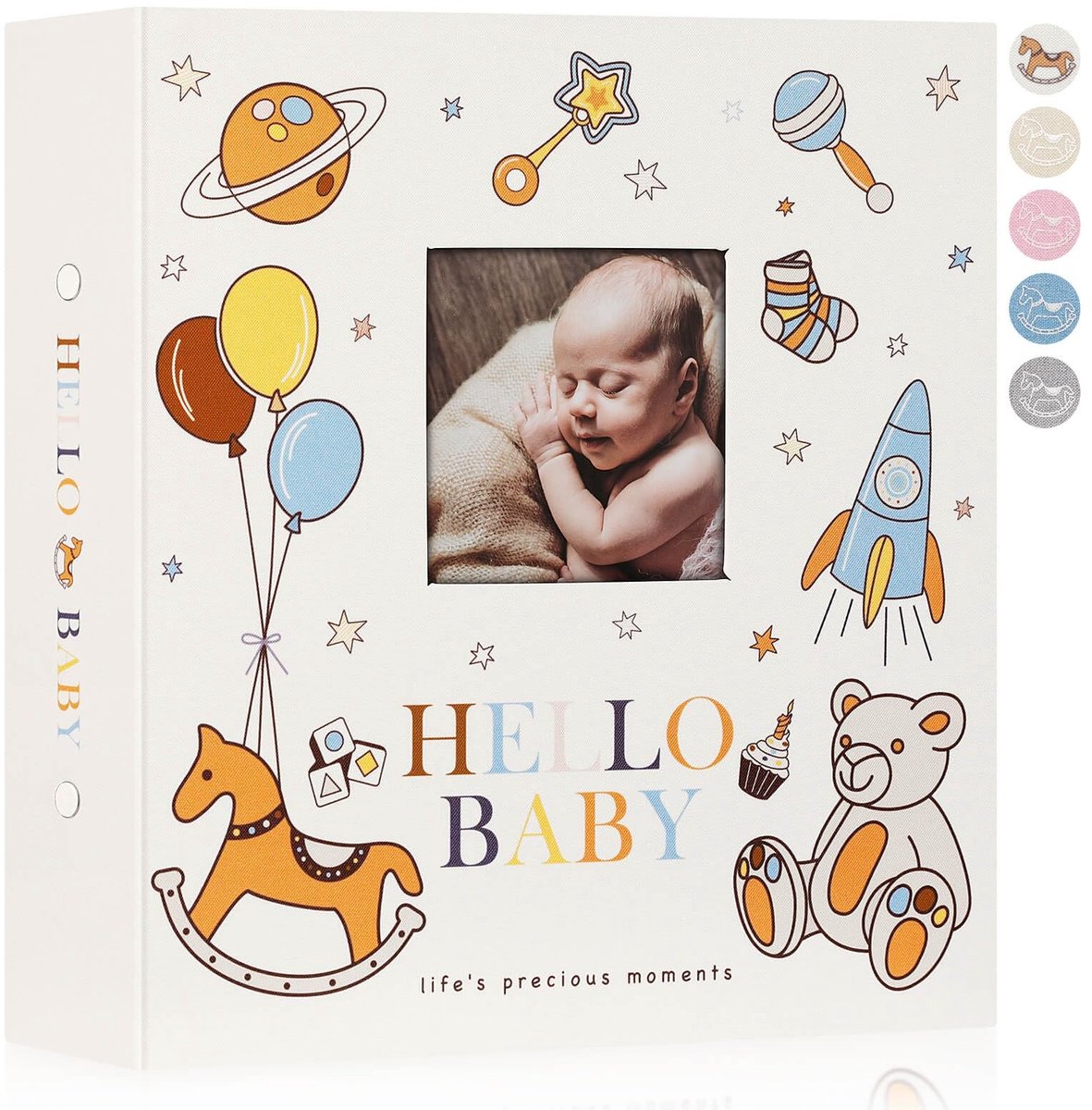 Cosensi- Fotoalbum Extra Groot - 600 Pockets - 10x15 - Linnen Cover - Baby Album - Fotoalbum voor Nieuwe Geboren - Dustproof - Babyalbum