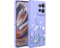 ILING Case for Motorola Edge 60 Neo/Edge 50 Neo/ThinkPhone 25, Elegant Floral Vines or Cute Panda Pattern Design Soft Liquid Silicone Matte TPU Bumper Ultra Thin Shockproof
