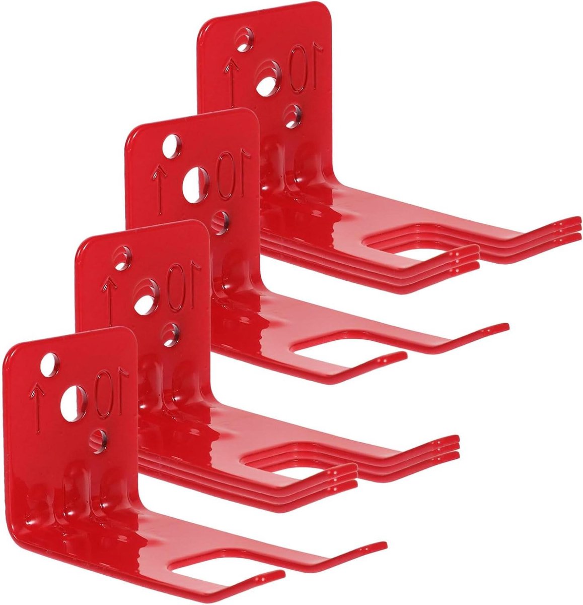 Brandblusser Beugels - Brandblusser Haken - Veiligheid Vergroten - Universele Wandhouder - 9 x 5 x 4.5 cm - Rood