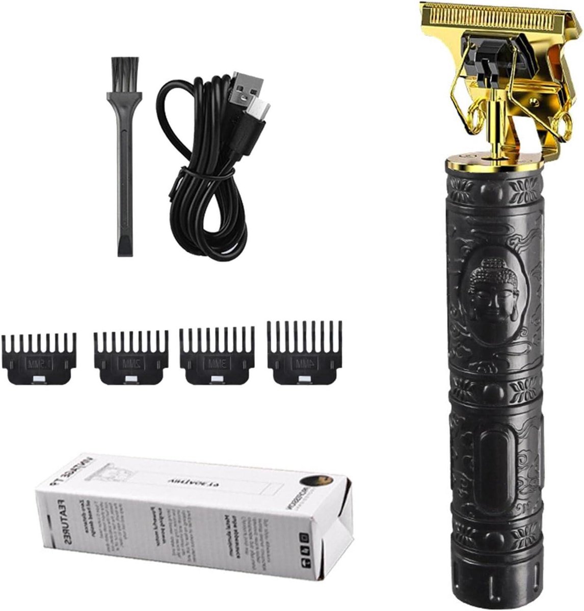 Professionele Tondeuse - Kapselmachine Baardtrimmer - Haar Snijden - Zero Gapped T- - 150 x 41 mm - Zwart