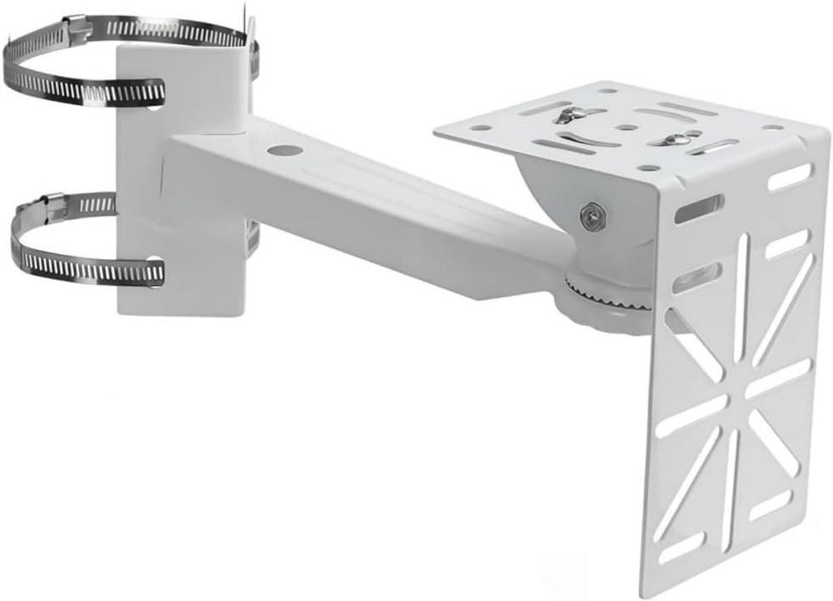 Verstelbare Staunsteun - Camera Beugel - Buiten Camera - Snelle Installatie - 30 x 10 x 8 cm - Wit