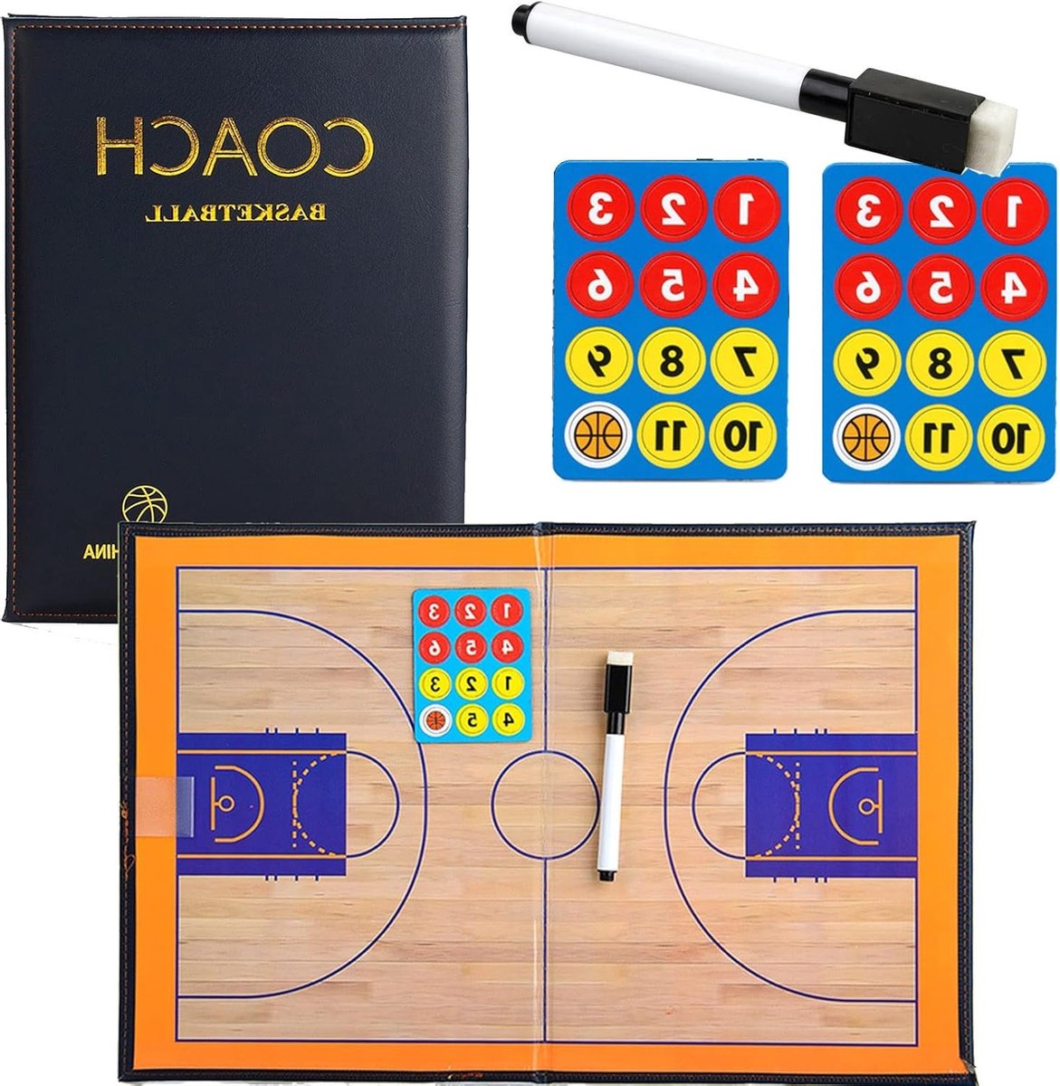 Basketbal Coaching Board voor Tactieken en Strategieën, Drooguitwisbare Marker en Lichtgewicht Whiteboard voor Trainers en Coaches
