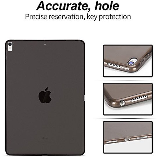 Asgens iPad Mini 6/7(A17 Pro) 8.3'' 2021/2024 Zwart Doorzichtige Hoes, Transparante Slanke Siliconen Hoes Flexibele Zachte TPU Anti-kras Achterkant voor 8,3 inch iPad Mini 6e/7e Generatie — afbeelding 3