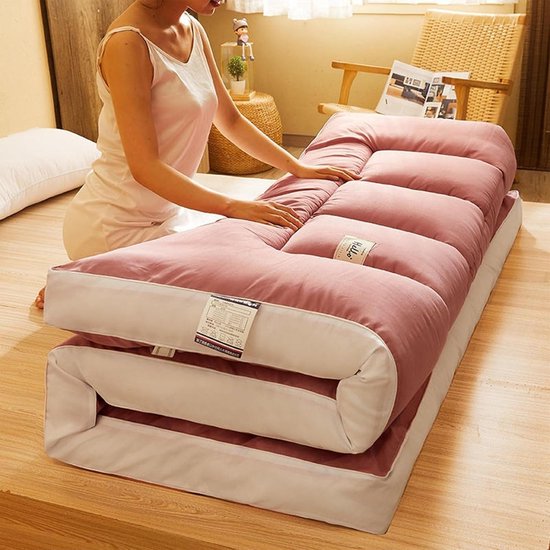 Japans opvouwbaar futonbed zachte dikke vloermatras draagbare campingmat ademend gastenbed opvouwbaar veermatras voor eenvoudige opslag en comfort — afbeelding 2