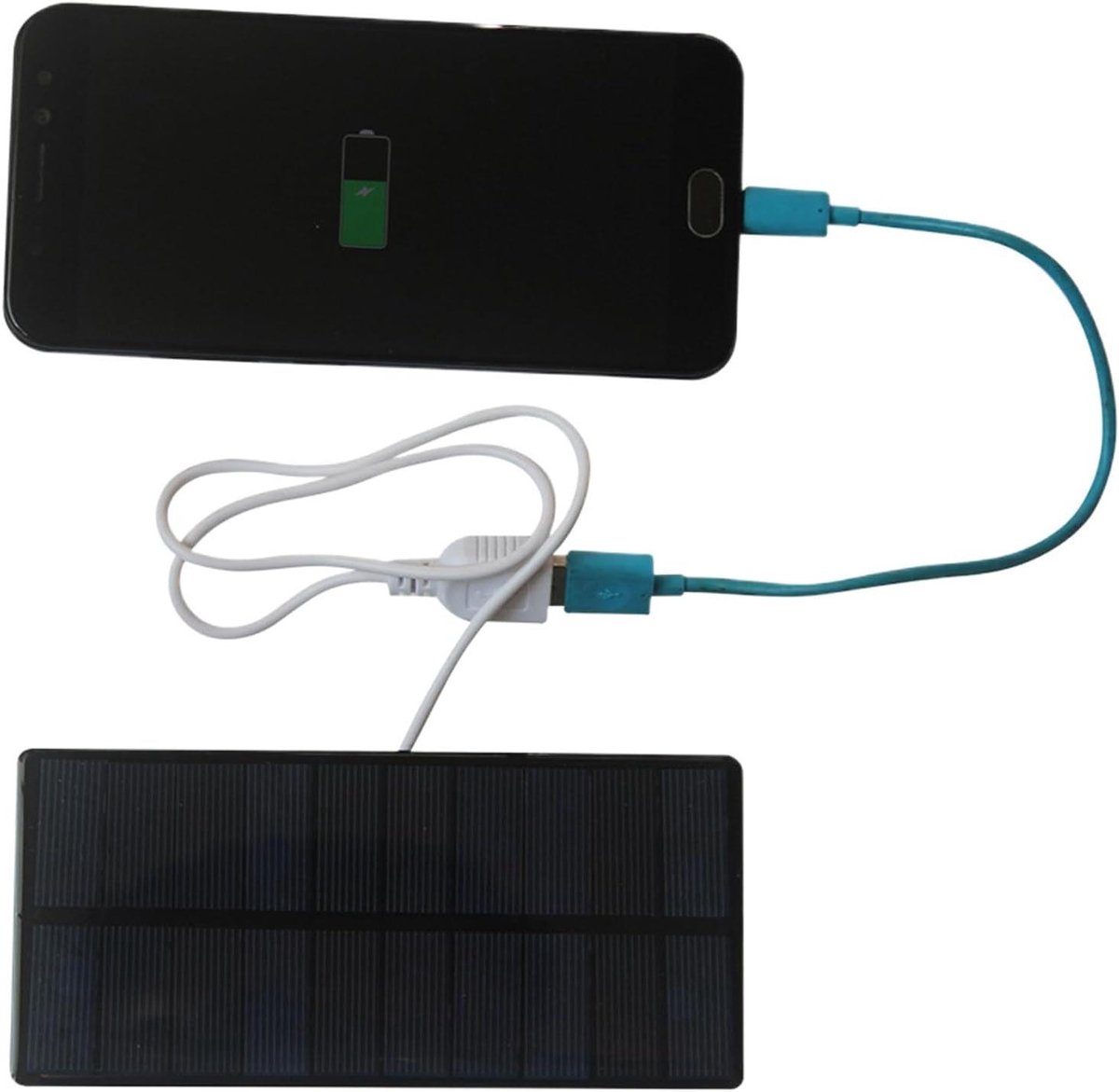 Draagbaar Zonnepaneel - Opvouwbare Charger - Outdoor Energie - Hoge Conversie - 6 W - Zwart