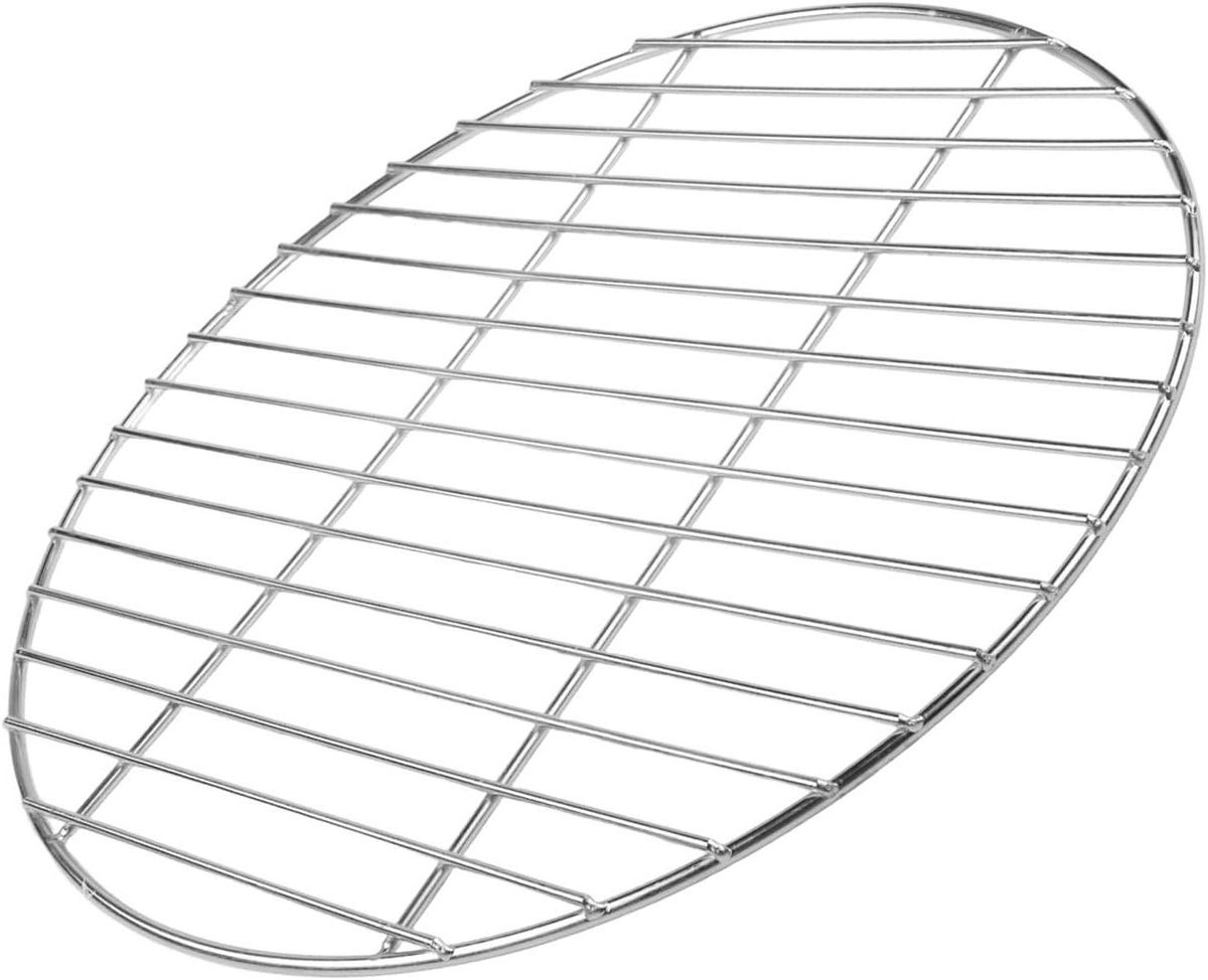 Rond Grillnet - Barbecue Gaas - Buiten Koken - Gelijkmatige Warmte - 43 cm - Zilver