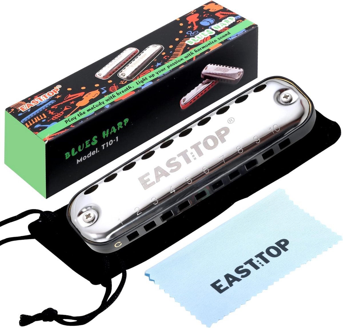 Kindermondharmonica met 10 Gaten in C-Toonsoort voor Beginners